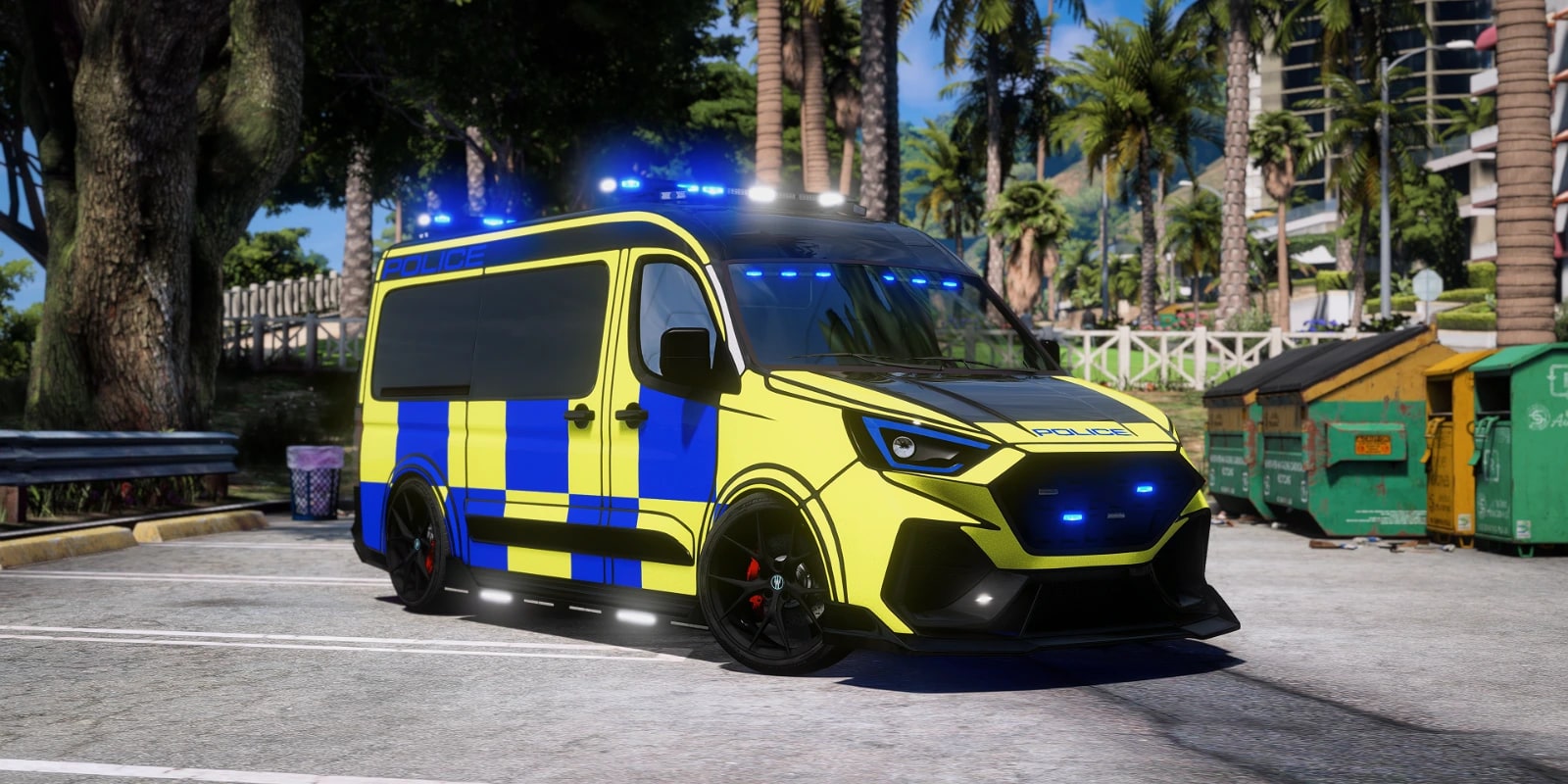 Bravado Blackline Police Transport Van - Non Els