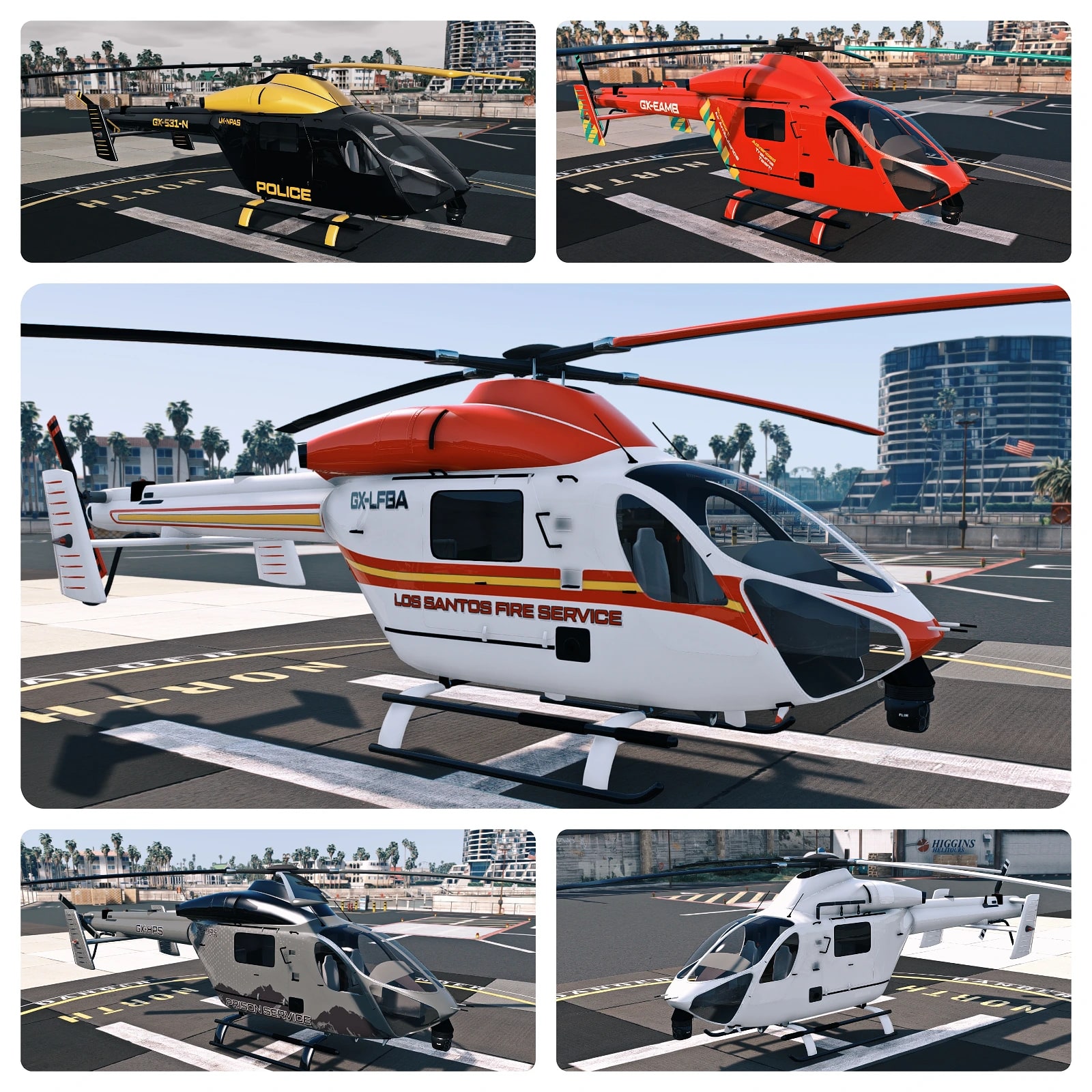 GX All in one Helicopter ( Civ / Fire Service / Ambulance / PD / Prison Service )
