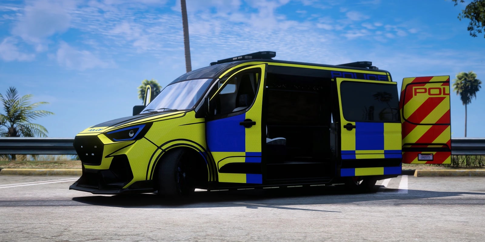 Bravado Blackline Police Transport Van - Non Els